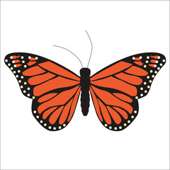 Simple butterfly color sketch, elegant lines on a light, textured background, emphasizing the minimalist beauty