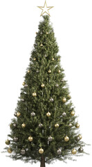 Christmas tree with beautiful decorations