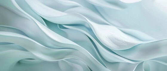 Obraz premium Soft, flowing fabric in gentle shades of blue, creating a serene and calming visual effect.