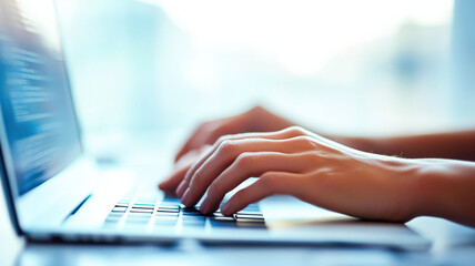Person sitting at a computer with a home desk in the background, working in a comfortable, personalized workspace