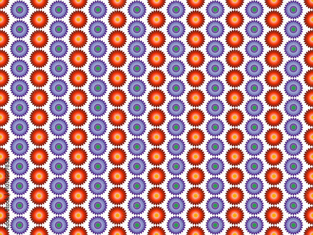 Poster colorful abstract pattern with vibrant circular shapes on a light background