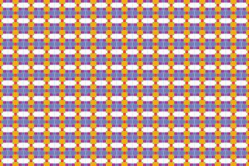 Fototapeta premium Vibrant geometric pattern weaving colorful squares and rectangles in warm hues