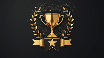 A vibrant gold award sticker with a modern design, perfect for promoting top products and recognizing achievements in various fields