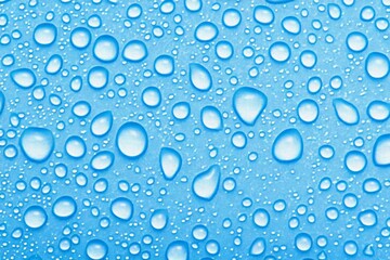 Big water drops on blue background