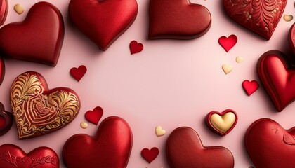 valentine background with hearts