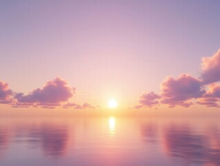 Obraz premium Serene Sunset Over Calm Waters