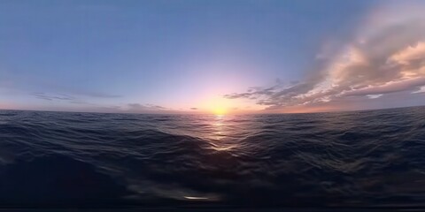Obraz premium Sunset over the Ocean Panorama