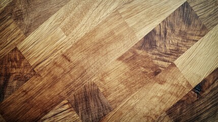 Dark Oak Wood Texture Background with Butcher's Block Pattern and Copy Space. Premium Natural Wallpaper with Close-up Design