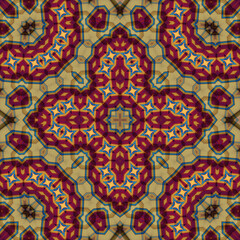 Seamless square pattern. Symmetric pattern texture