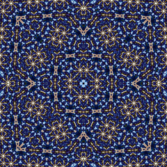 Seamless square pattern. Symmetric pattern texture
