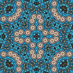 Seamless square pattern. Symmetric pattern texture
