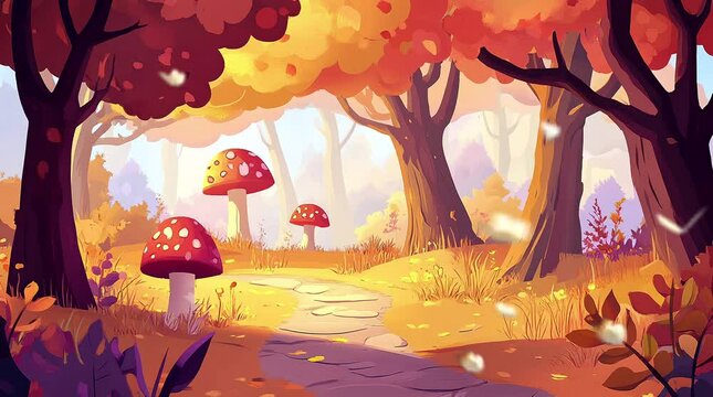 Fantasy forest landscape with glowing trees and a mystical atmosphere, enchanted woods filled with wonder and magic
Seamless looping 4k time-lapse virtual video animation Generated AI