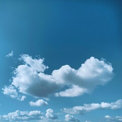 Obraz premium Stunning Blue Sky with Fluffy Clouds