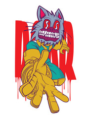 werewolf illustration with japanese style for kaijune event