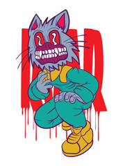 werewolf illustration with japanese style for kaijune event