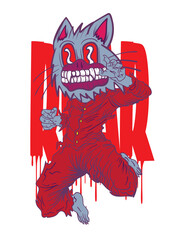 werewolf illustration with japanese style for kaijune event