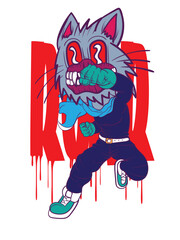 werewolf illustration with japanese style for kaijune event