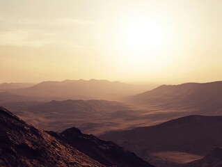 Majestic Mountain Range at Sunrise