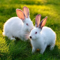 rabbits mammal animals, AI generated