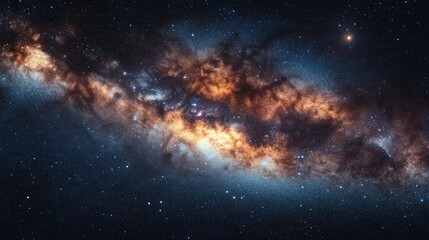 Fototapeta premium Captivating Milky Way Galaxy: Star Clusters, Cosmic Dust, Nebulae, Luminous Space, Universe Astronomy, Night Sky, Celestial Wonders, Stellar Clouds Captured