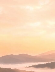 Obraz premium Misty Sunrise Mountain View