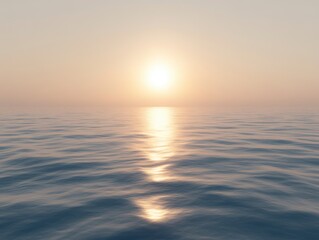 Fototapeta premium Serene Sunset Over the Ocean