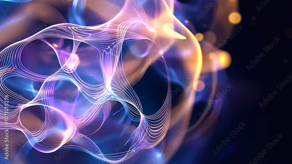 Aufkleber quantum physics abstract network visualization