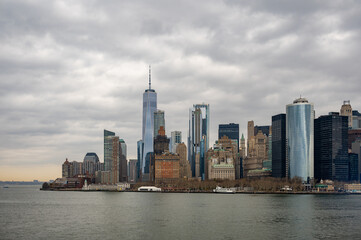 Naklejka premium Panorama skyline of New York from the Hudson