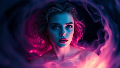 Fototapeta premium portrait of a woman with a red hair