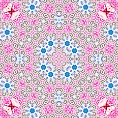 Seamless square pattern. Symmetric pattern texture