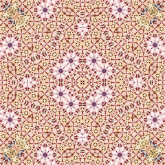 Seamless square pattern. Symmetric pattern texture