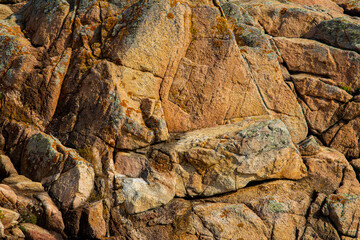 Wall stone nature at the A Coruña beach, perfect for wallpapers, background and home decoration