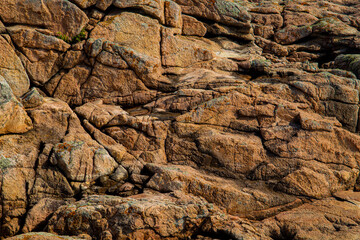 Wall stone nature at the A Coruña beach, perfect for wallpapers, background and home decoration