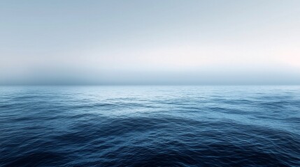 Obraz premium Calm Ocean Horizon Under Clear Sky