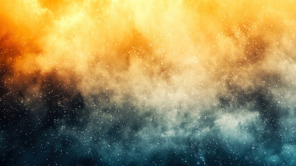Fototapeta premium Layered wispy smoke with soft, falling snowflakes overlaid, creating a seamless blend of smoke dissolving into a gentle winter snowfall for an ethereal, serene effect