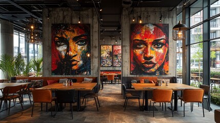 Naklejka premium creative artistic co-working space