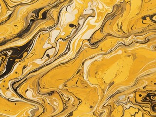 Fototapeta premium Abstract Marbling Art - Gold and Black