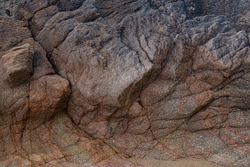 Wall stone nature at the A Coruña beach, perfect for wallpapers, background and home decoration