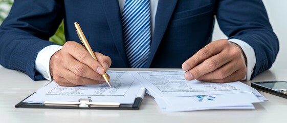 Financial Analyst Reviewing Cash Forecast Figures in Business Environment