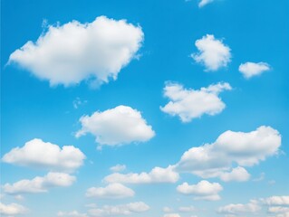 Obraz premium Stunning Blue Sky with Fluffy Clouds