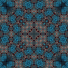 Seamless square pattern. Symmetric pattern texture