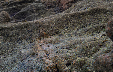 Wall stone nature at the A Coruña beach, perfect for wallpapers, background and home decoration