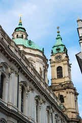 Cathedral, Church of St. Nicholas in Prague, the capital of the Czech Republic. Photo of architecture.