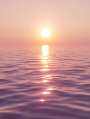 Sunset over Calm Water