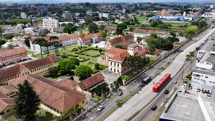 Curitiba Skyline At Curitiba In Parana Brazil. Historic Building. Tourism Travel. Downtown...