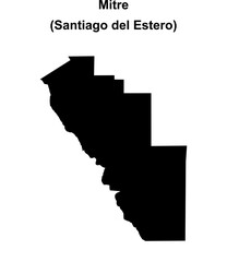 Mitre department (Santiago del Estero) blank outline map