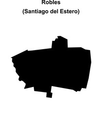 Robles department (Santiago del Estero) blank outline map