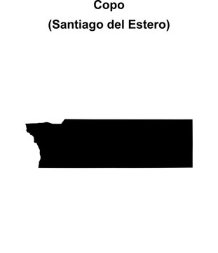 Copo department (Santiago del Estero) blank outline map