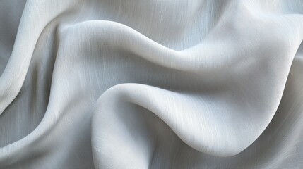 Obraz premium Elegant white fabric drapes beautifully, showcasing soft, flowing textures and subtle light play.