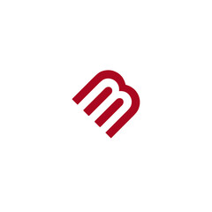 Minimalist B logo icon flat vector design
